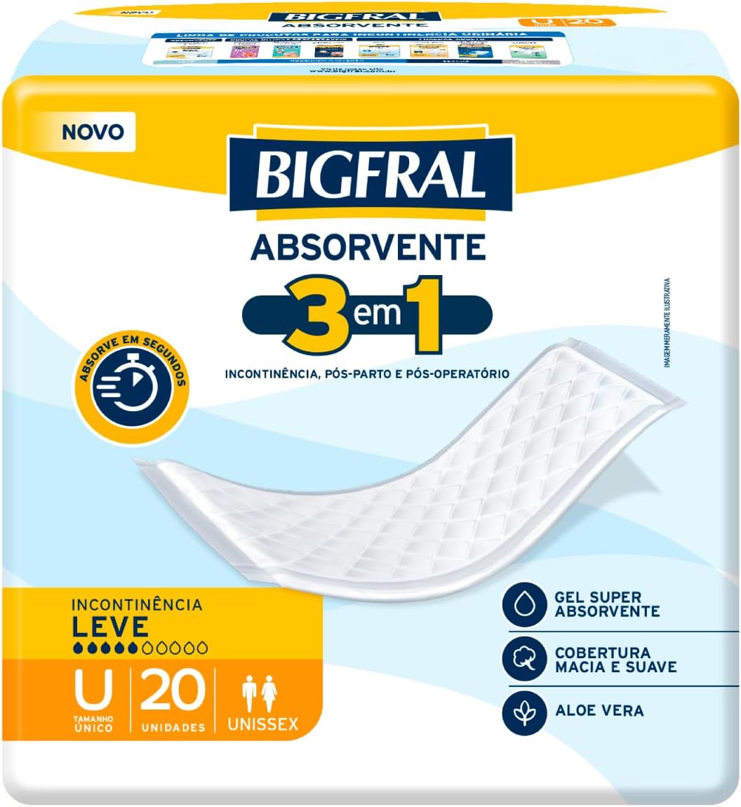 Absorvente Bigfral Regular Plus Tamanho Único 20 unidades