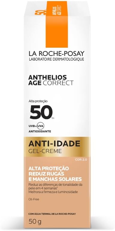 Anthelios Age Correct La Roche-Posay Protetor Solar Facial Anti-Idade FPS50 Cor 2.0 50g