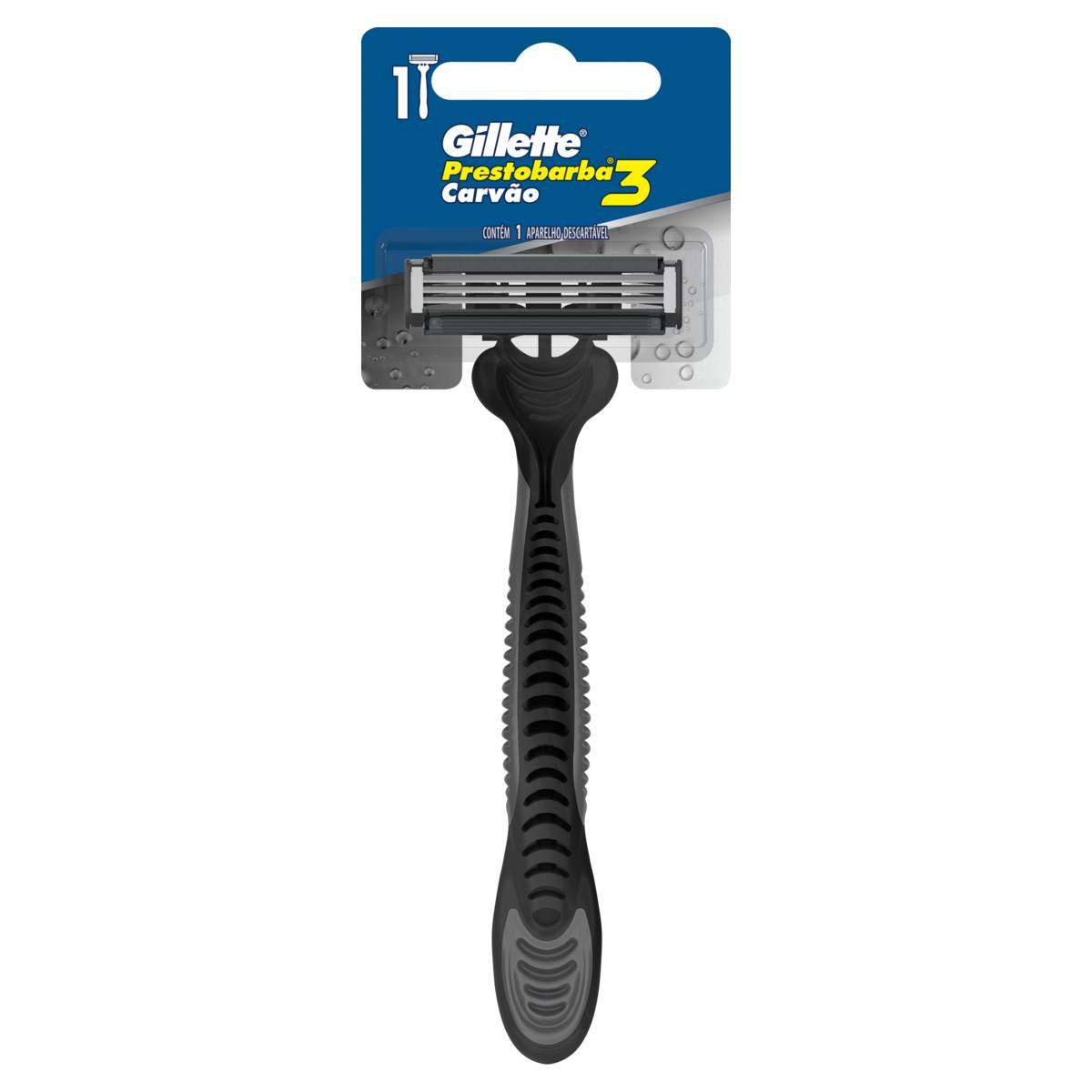 Aparelho de Barbear Descartável Gillette Prestobarba 3 Carvão Ativado 1 unidade