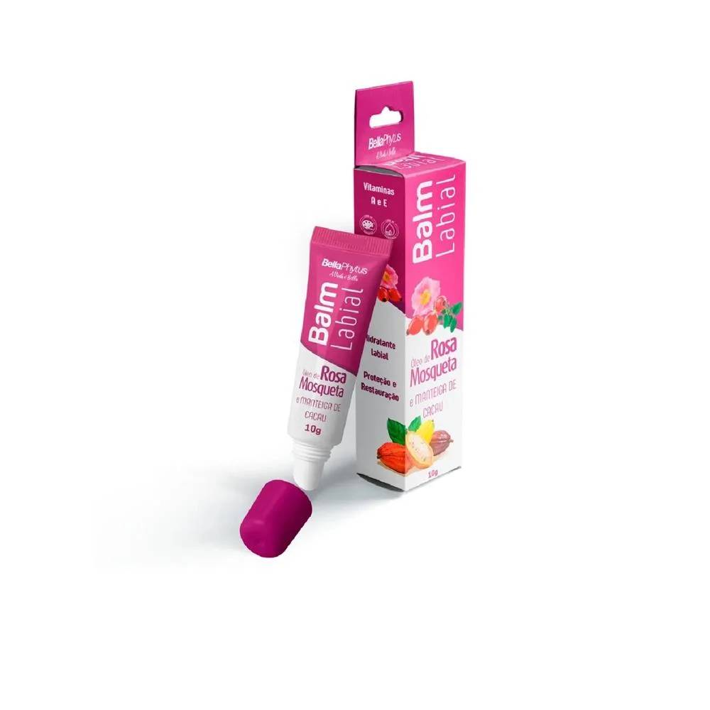 Balm Labial Rosa Mosqueta e Manteiga de Cacau 10g