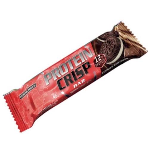 Barra de Proteína Protein Crisp Bar Whey Protein Integralmedica Cookies and Cream 45g