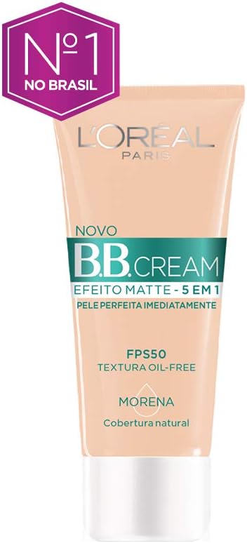 Base BB Cream L'Oréal Paris Efeito Matte Cor Escura FPS50 30ml