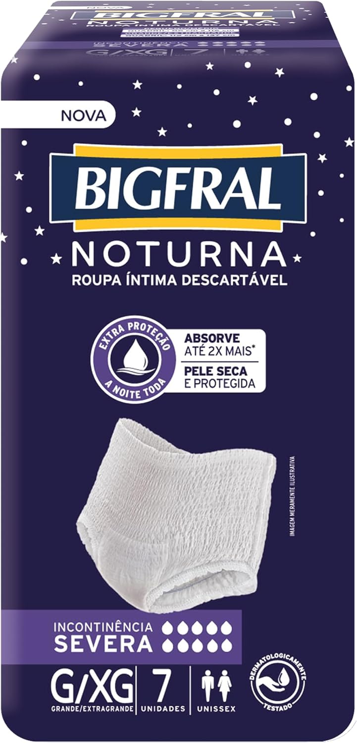 Bigfral Noturna Roupa Íntima Descartável G/XG 7 unidades