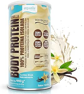 Body Protein 100% Proteína Isolada Baunilha Equaliv 440g