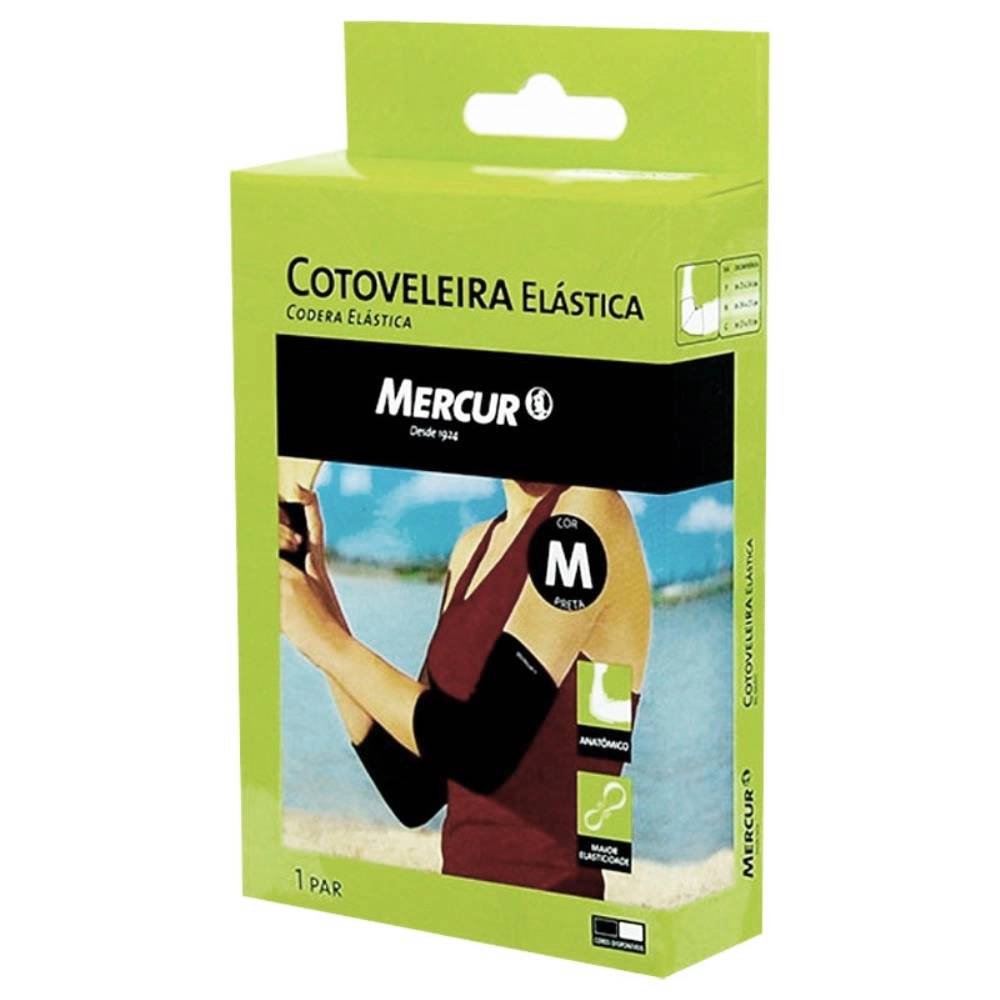 Cotoveleira Elástica Mercur Preto Tamanho M