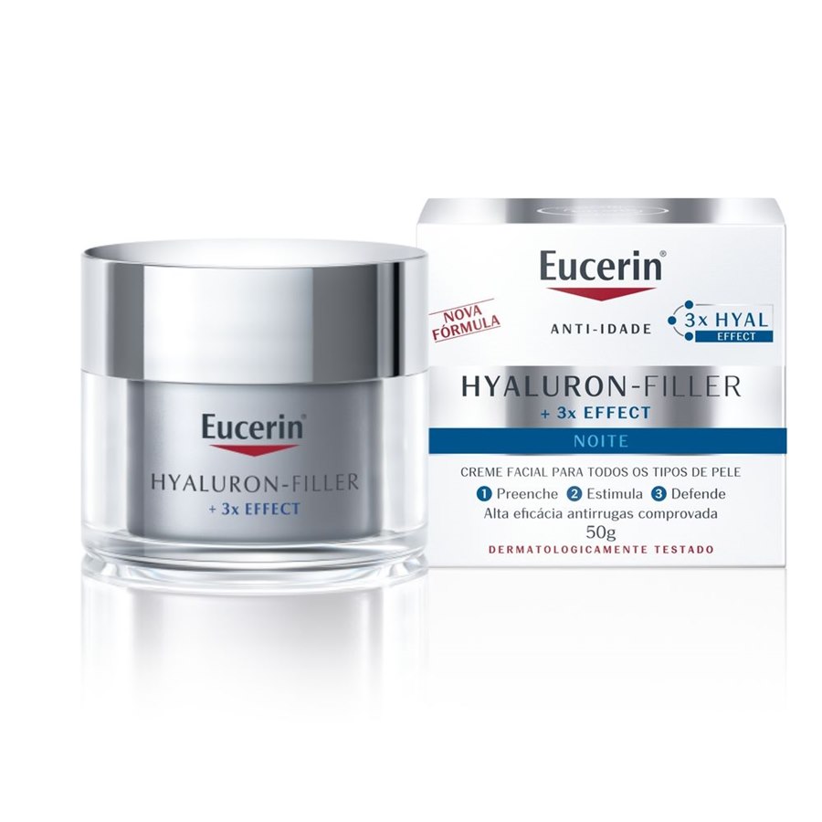 Creme Facial Anti-Idade Eucerin Hyaluron-Filler Noturno 50g