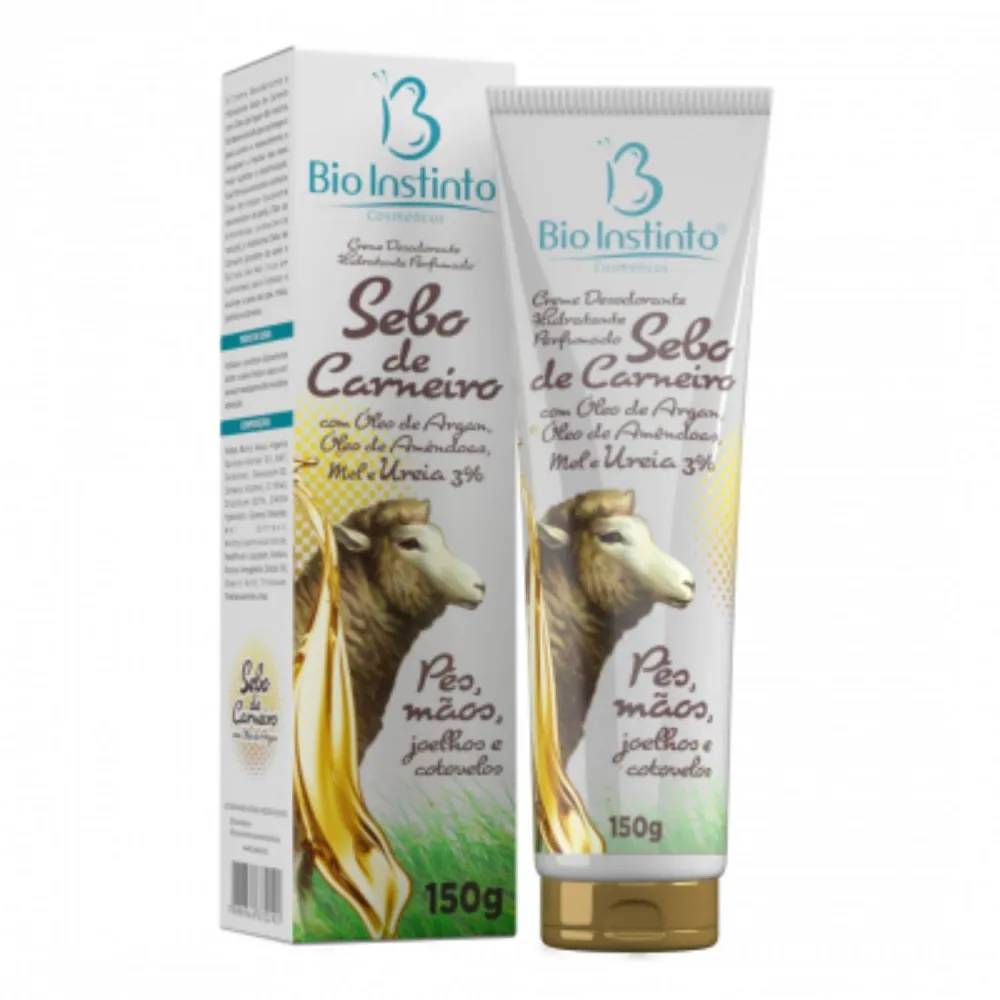 Creme Hidratante Sebo de Carneiro Óleo de Argan Bio Instinto 150g