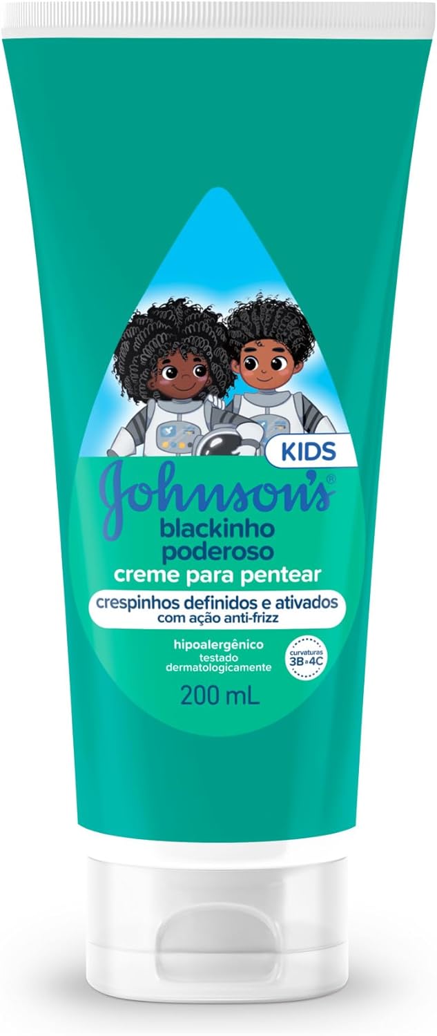 Creme para Pentear Johnson's Kids Blackinho Poderoso 200ml