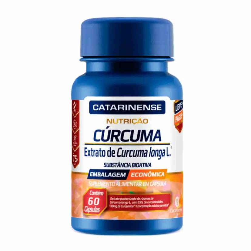 Cúrcuma 130mg Catarinense Nutrição 60 cápsulas