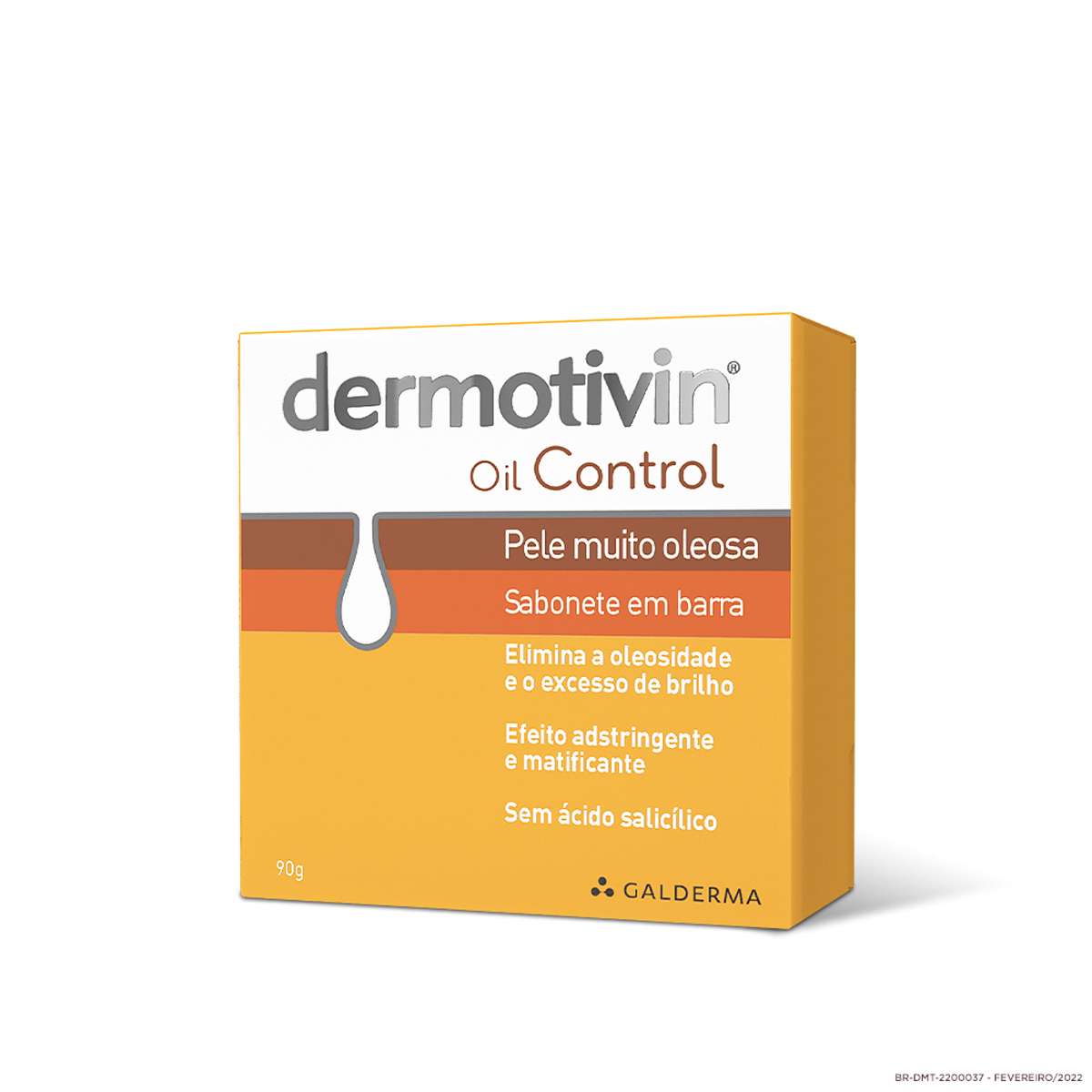 Dermotivin Oil Control Sabonete em Barra Pele Muito Oleosa 90g