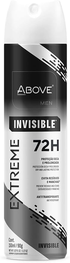 Desodorante Aerosol Above Antit Extreme 72h Invisible Men 150ml