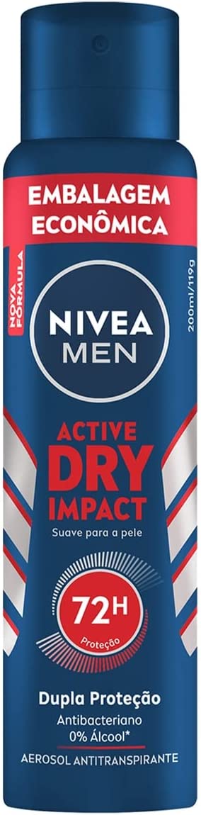 Desodorante Aerosol Nivea Men Active Dry Impact 200ml