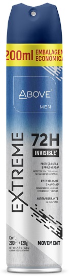 Desodorante Antitranspirante Aerosol Above Men Extreme 72h Movement 200ml