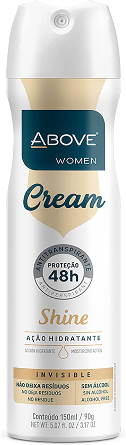 Desodorante Antitranspirante Aerosol Above Women Cream Shine 48h 150ml