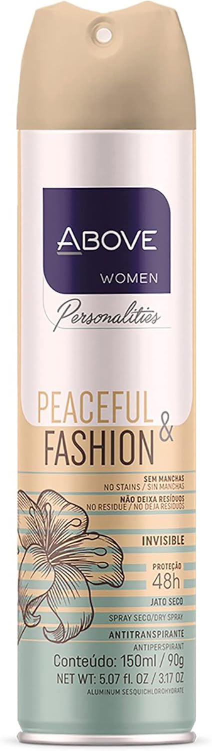 Desodorante Antitranspirante Aerosol Above Women Personalities Peaceful & Fashion 48h 150ml