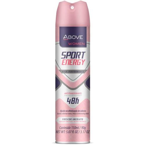 Desodorante Antitranspirante Aerosol Above Women Sport Energy 48h 150ml