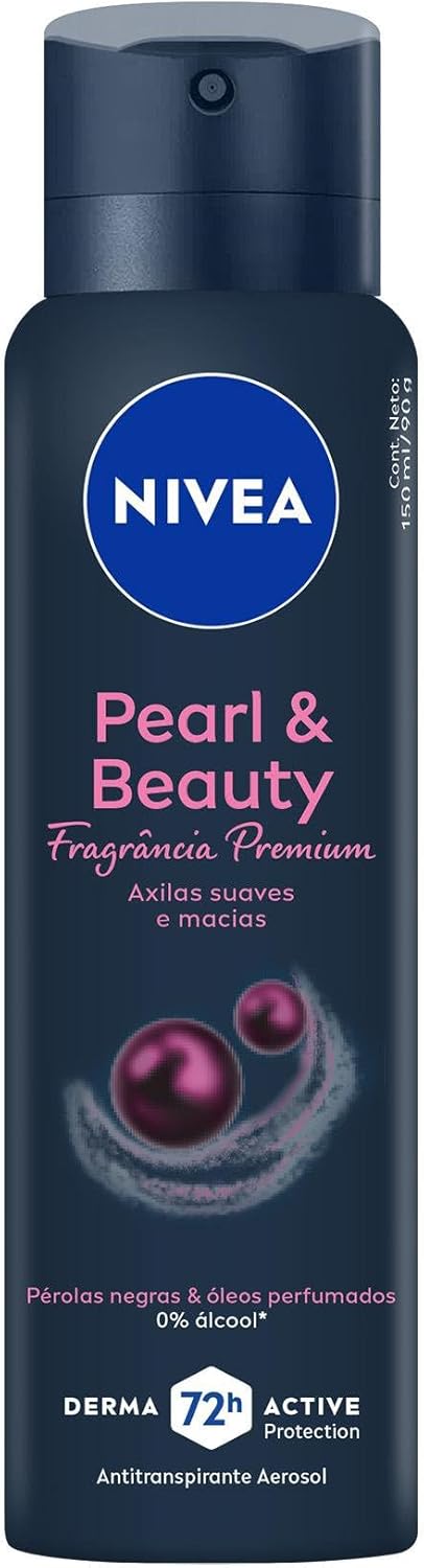 Desodorante Antitranspirante Aerosol Nivea Pearl & Beauty Fragância Premium Feminino 48h 150ml