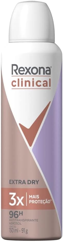 Desodorante Antitranspirante Aerosol Rexona Clinical Extra Dry Feminino 150ml