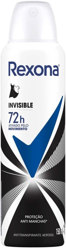 Desodorante Antitranspirante Aerosol Rexona Invisible Feminino 72h 150ml