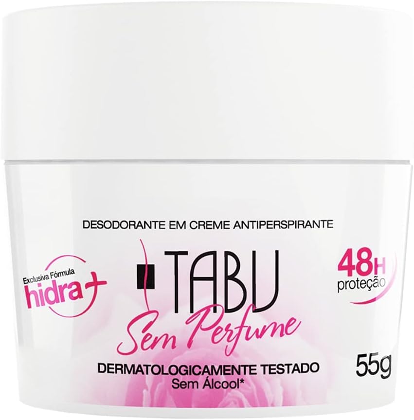 Desodorante Creme Tabu Sem Perfume 55g