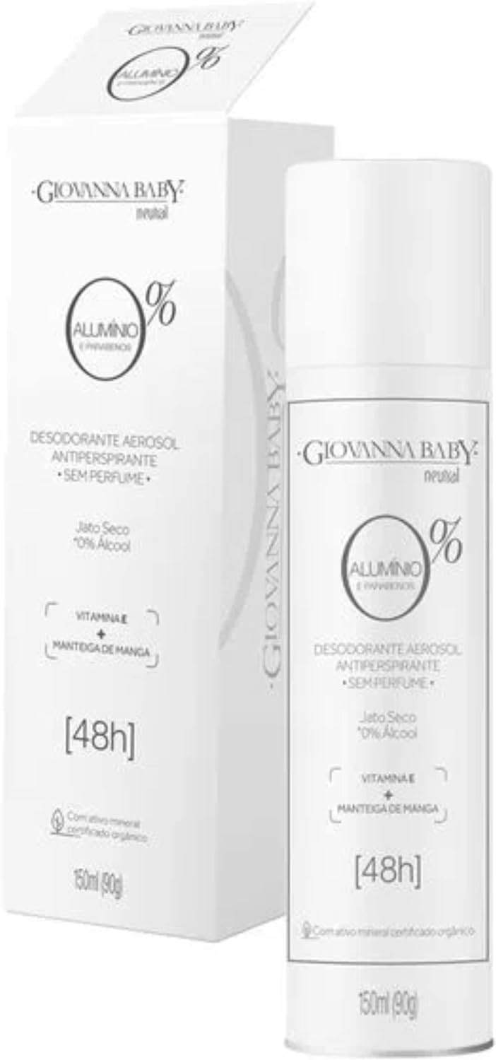 Desodorante Giovanna Baby Neutral Antiperspirante Aerosol Sem Perfume 150ml