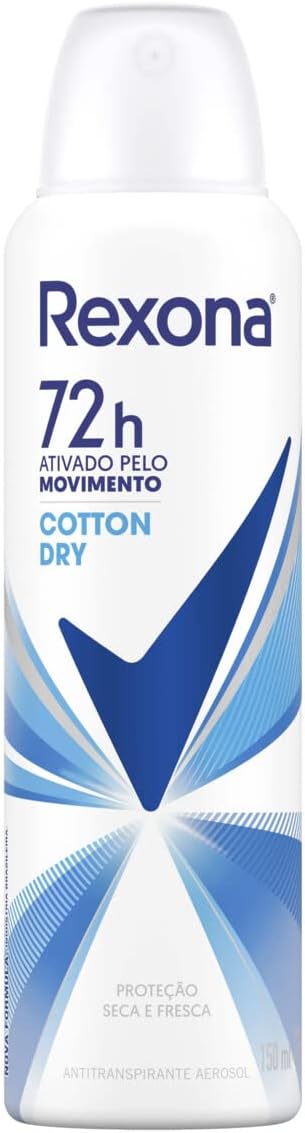 Desodorante Rexona Cotton Dry Feminino 72h Aerossol Antitranspirante 150ml