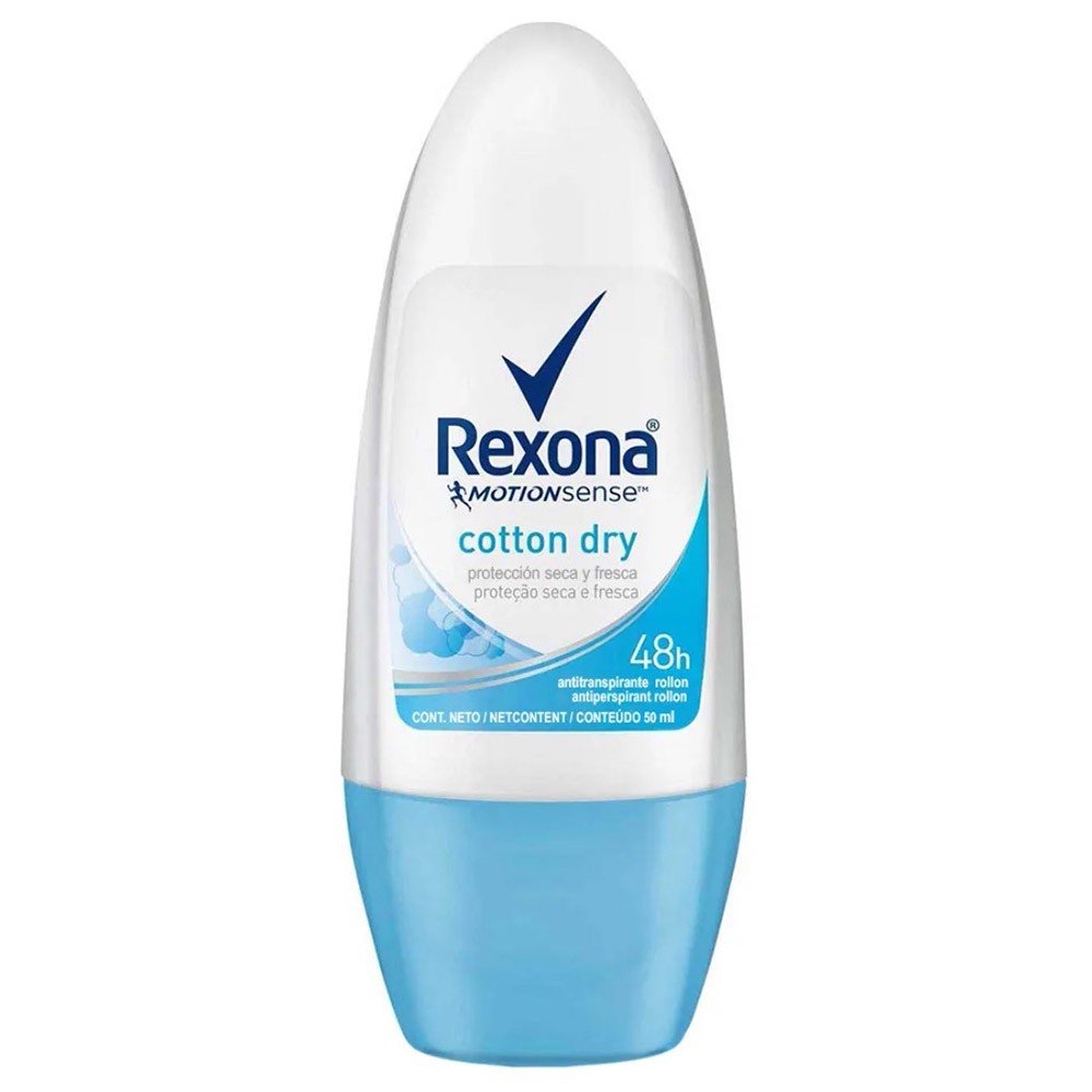 Desodorante Rexona Roll-on Feminino Cotton Dry Sem álcool 50ml