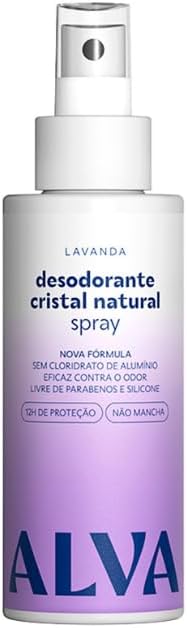 Desodorante Spray Cristal Natural Alva Lavanda Vegano 120ml