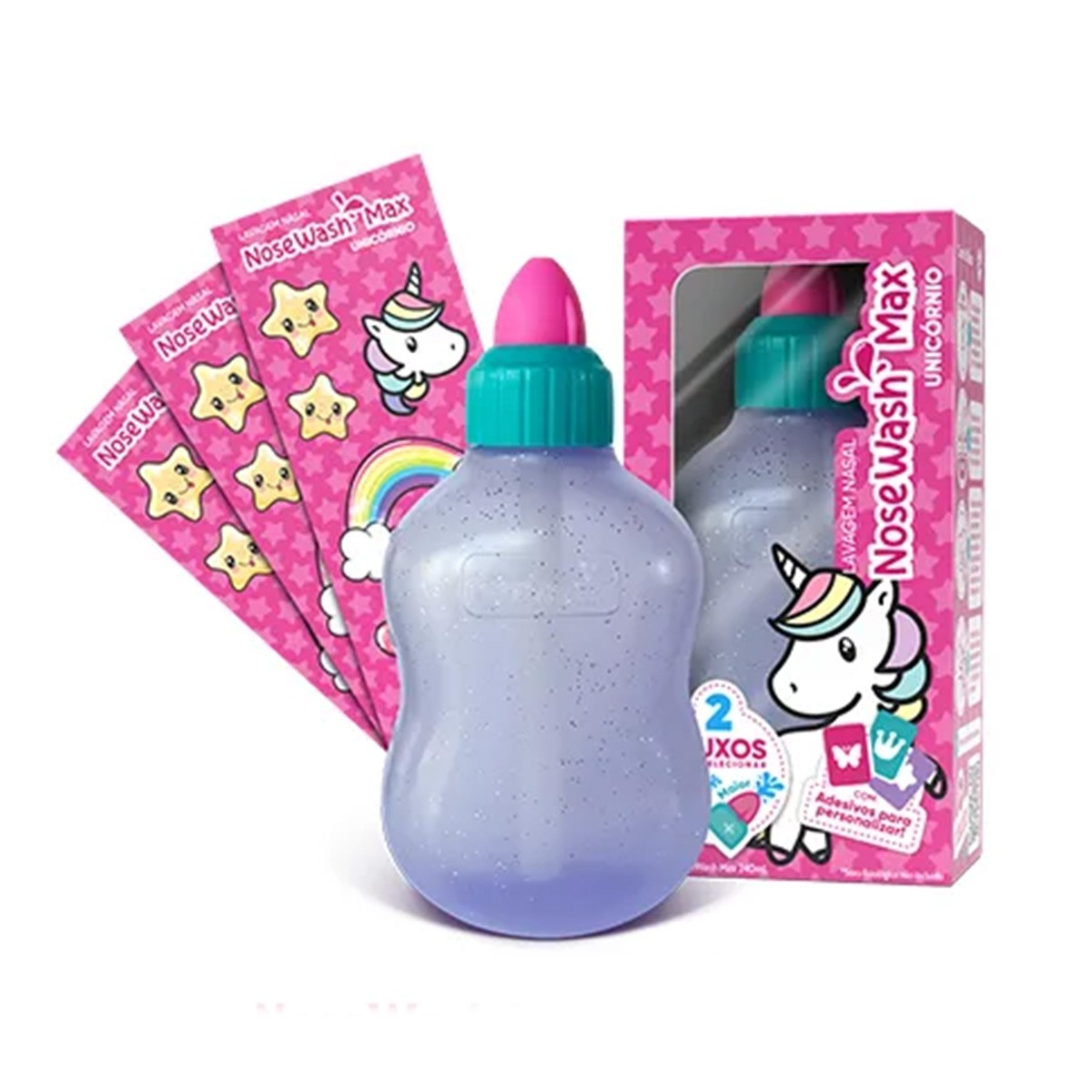 Dispositivo para Lavagem Nasal Agpmed Nosewash Max Infantil Unicórnio 240ml