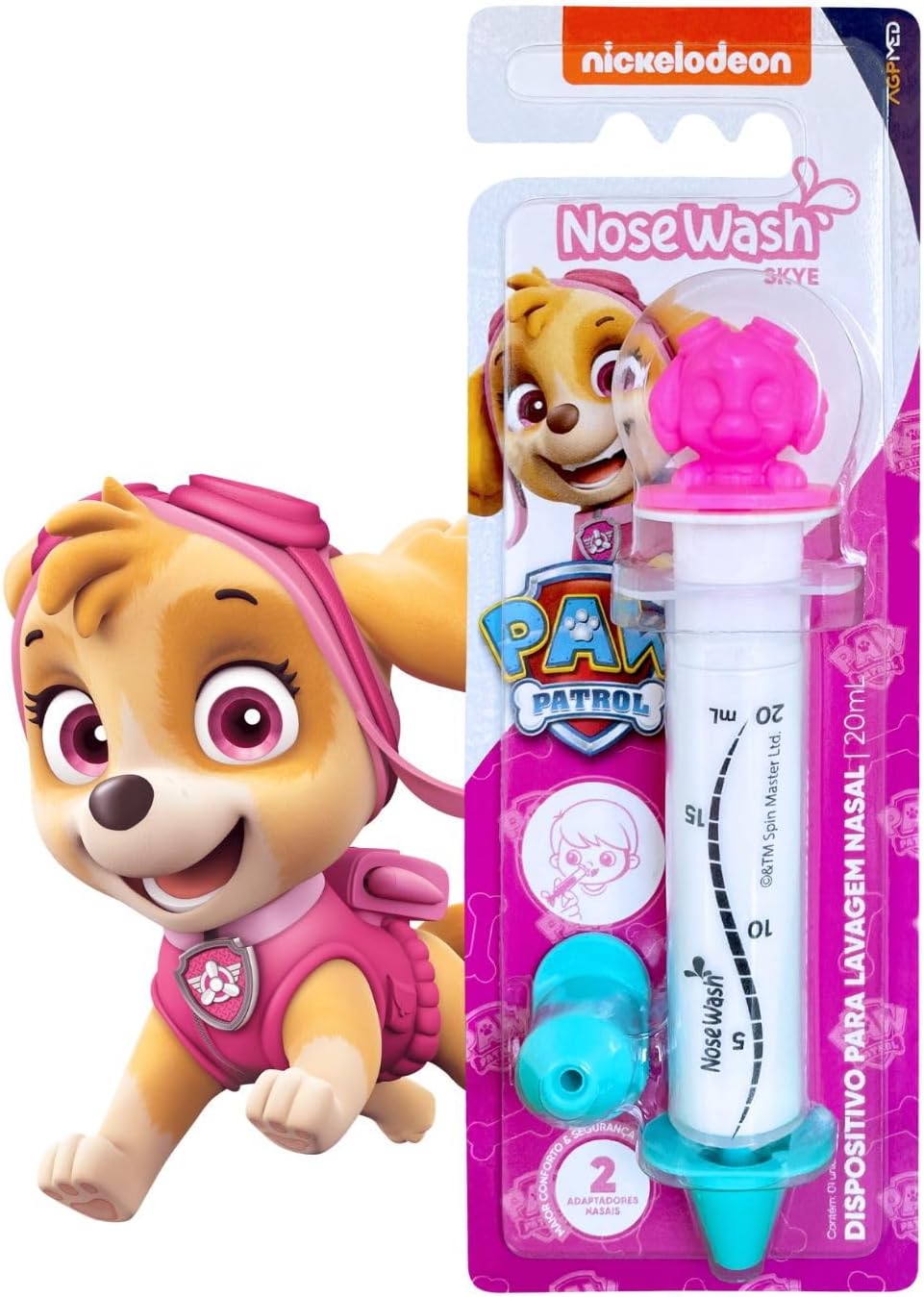 Dispositivo para Lavagem Nasal Nosewash Patrulha Canina Skye 20ml