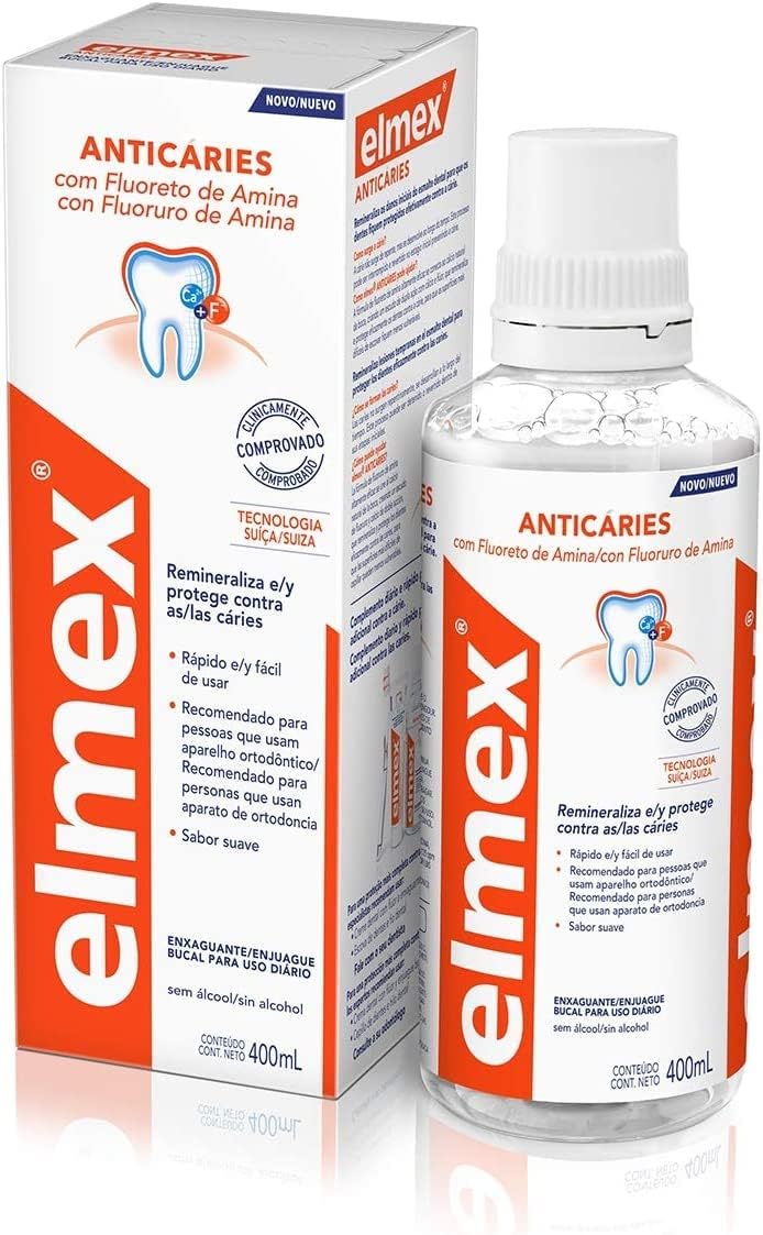 Enxaguante Antisséptico Bucal Elmex Anticáries 400ml