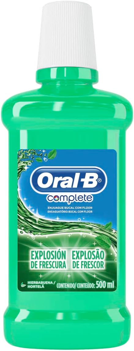 Enxaguante Antisséptico Bucal Oral-B Complete Hortelã Sem Álcool 250ml