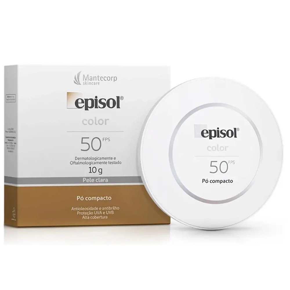 Episol Color Protetor Solar Pó Compacto Pele Clara FPS50 10g