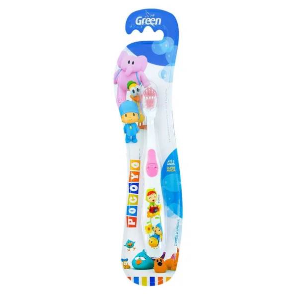 Escova Dental Green Pocoyo Infantil Macia