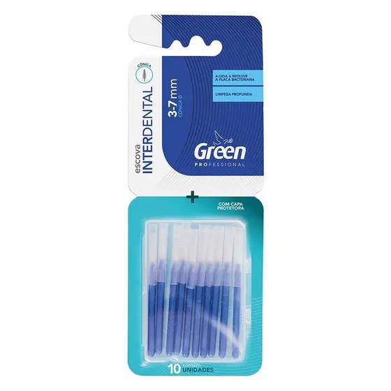 Escova Interdental Green Cônica 3,7mm 10 unidades