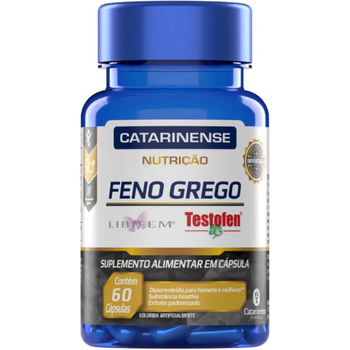 Feno Grego Catarinense Nutrição 60 cápsulas