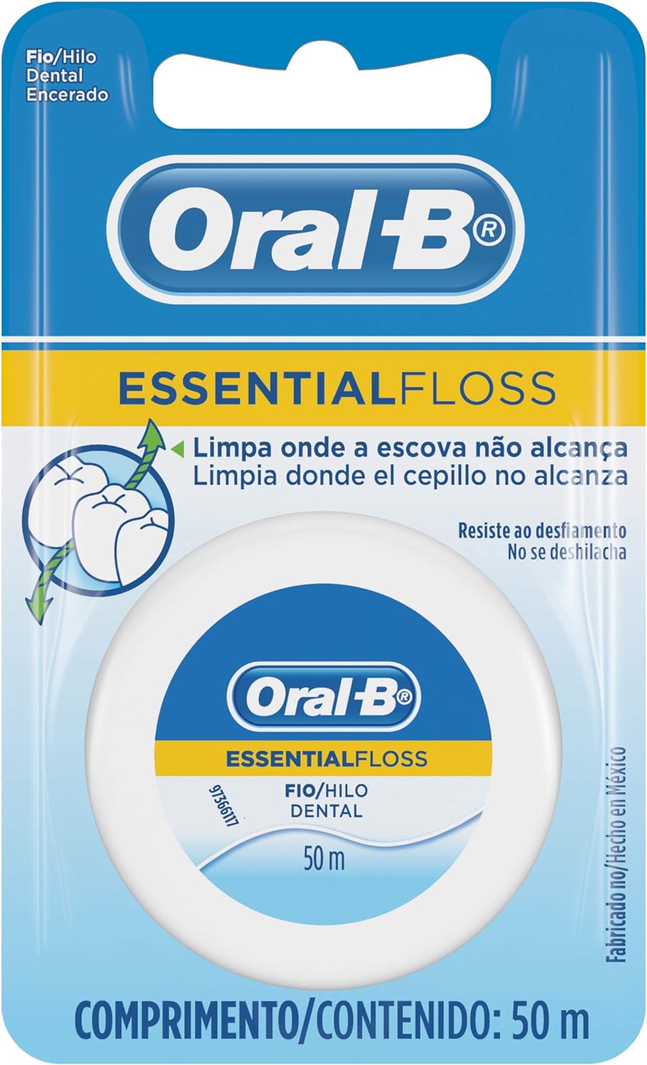 Fio Dental Oral-B Essential Floss Encerado 50m