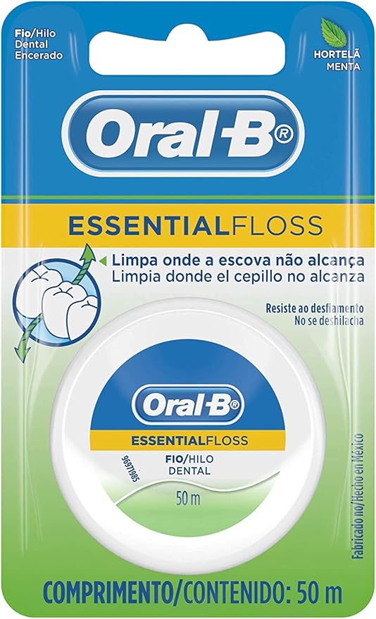 Fio Dental Oral-B Essential Floss Hortelã 50m
