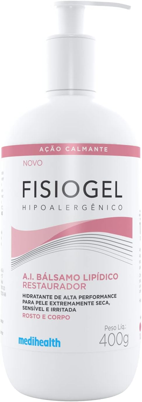 Fisiogel A.I. Bálsamo Lipídico Restaurador Hidratante Ação Calmante Pele Seca e Sensível 400ml