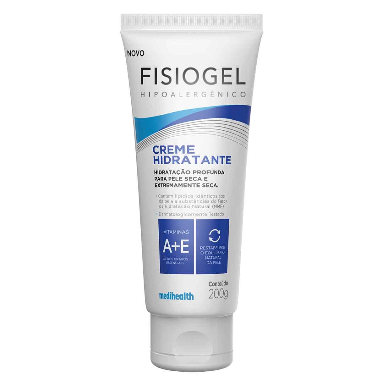 Fisiogel Creme Hidratante Corporal Hipoalergênico 200g