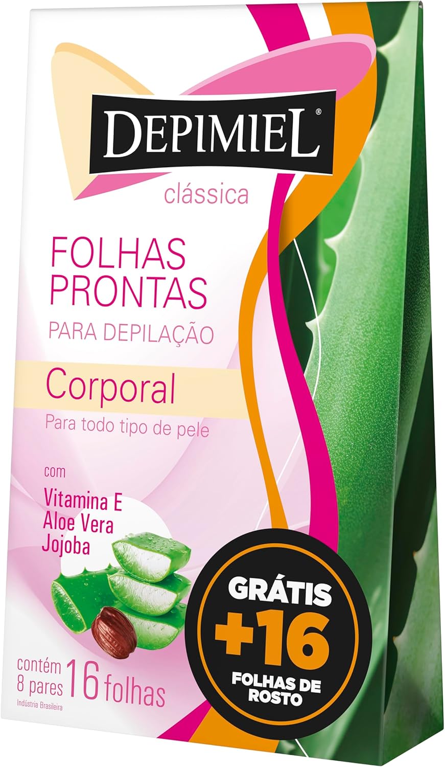 Folha Depilatória Corporal Depimiel 16 unidades