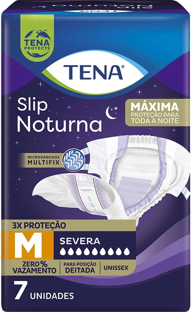 Fralda Adulto Tena Slip Noturna M 7 unidades