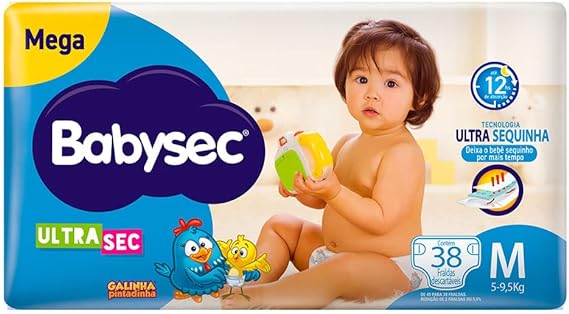 Fralda Babysec UltraSec Mega Galinha Pintadinha M 38 unidades