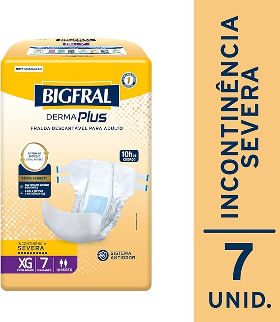 Fralda Geriátrica Bigfral Derma Plus XG 7 unidades