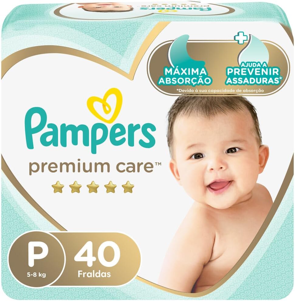 Fralda Pampers Premium Care P 40 unidades
