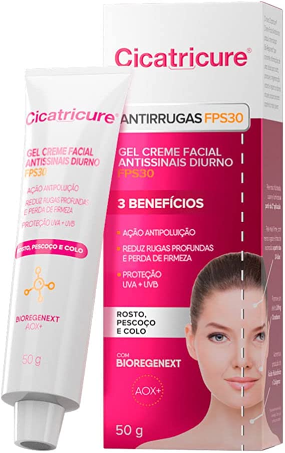 Gel Creme Antissinais Facial Cicatricure Diurno FPS30 50g