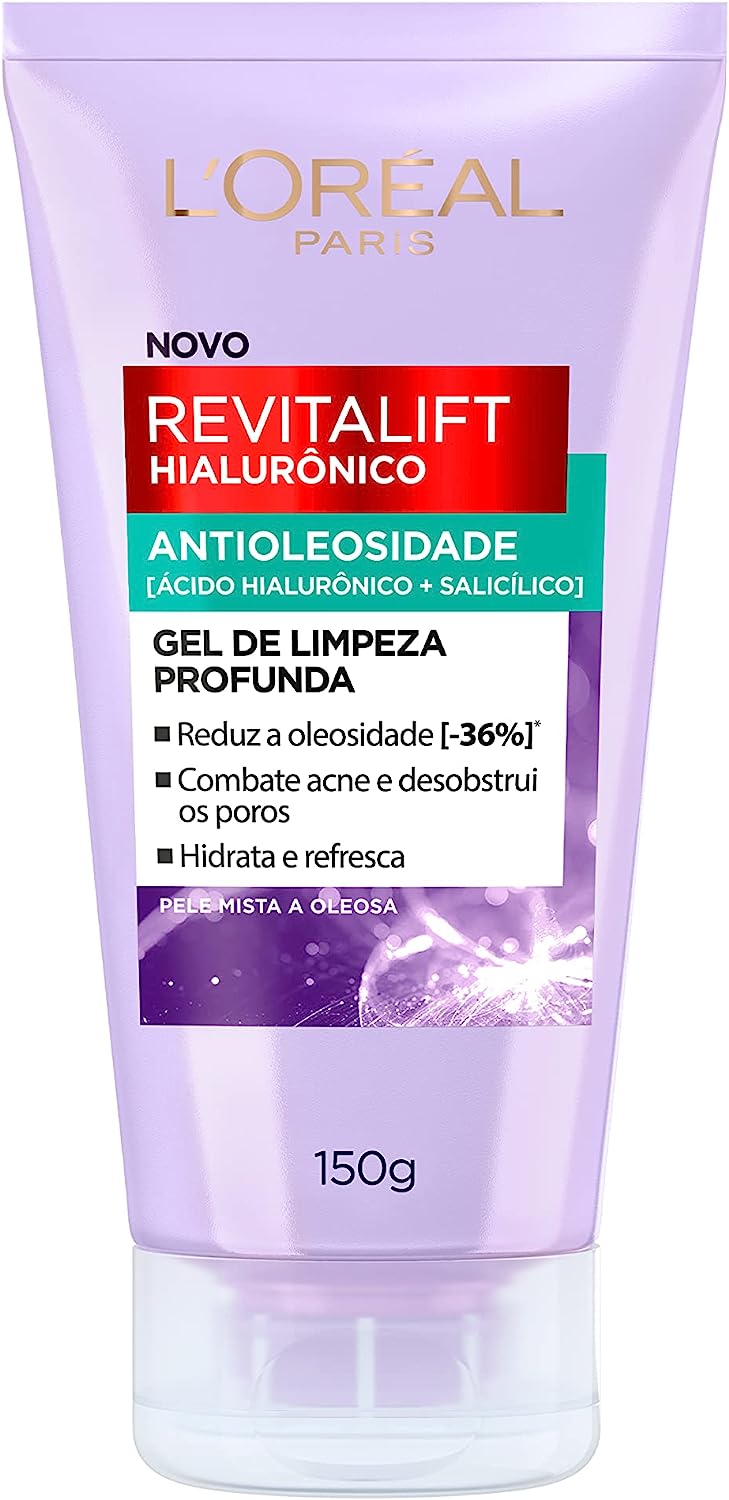 Gel de Limpeza Antioleosidade L'Oréal Paris Revitalift Hialurônico 150g
