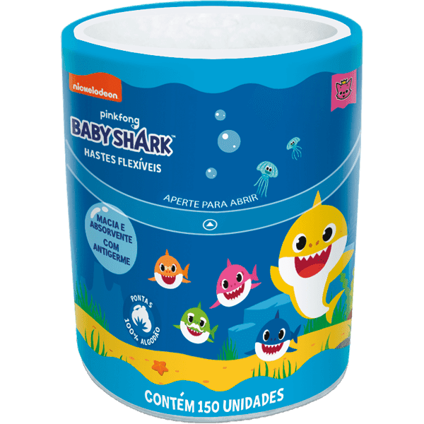 Hastes Flexíveis Baby Shark 150 unidades