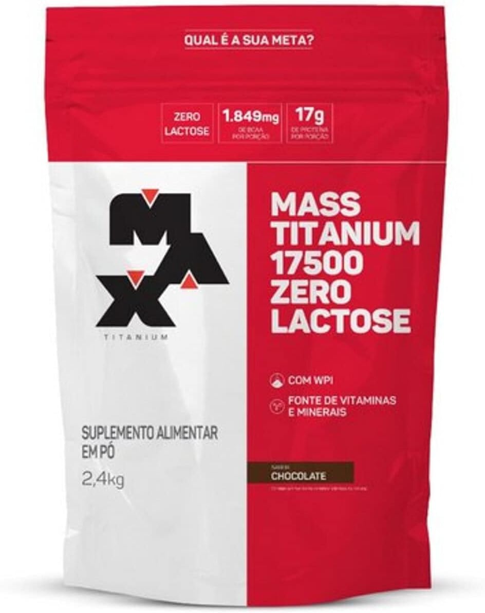 Hipercalórico Max Titanium Mass Titanium 17500 Zero Lactose Chocolate 2,4kg