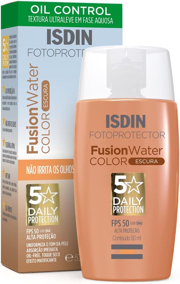 Isdin Fusion Water Color Cor Escura FPS50 Protetor Solar Facial 50ml